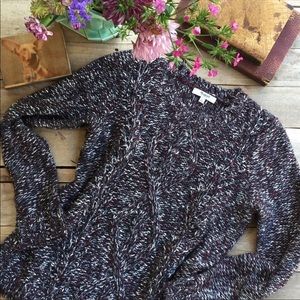 Madewell Firelight Burgandy Gray Sweater